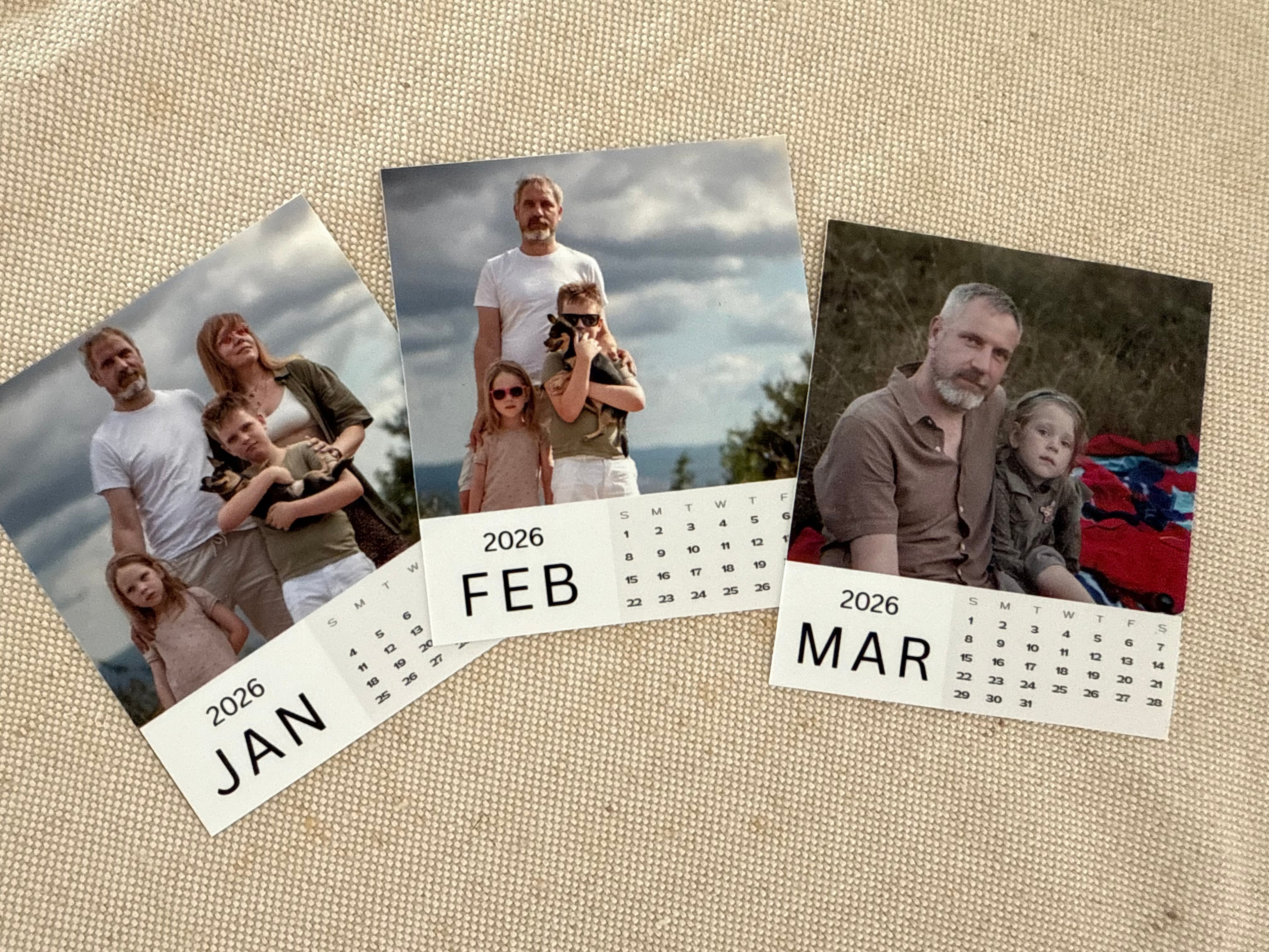 Custom Magnetic Calendar with Personalized Photos