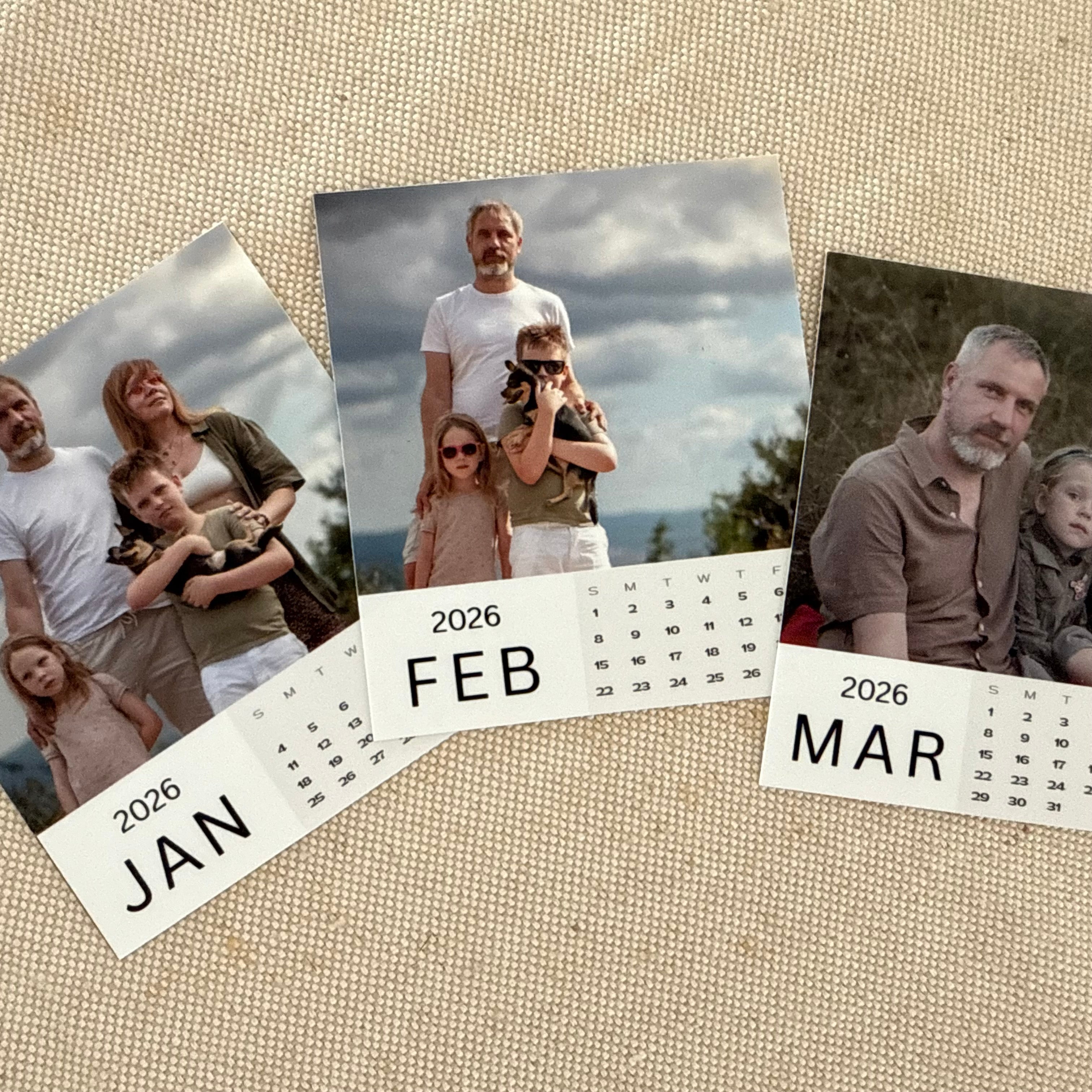 Custom Magnetic Calendar with Personalized Photos