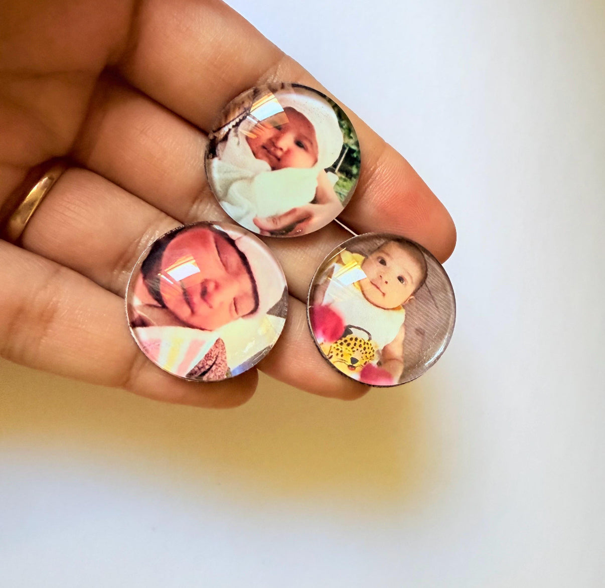 Cabochan photo magnets | Small glass magnets