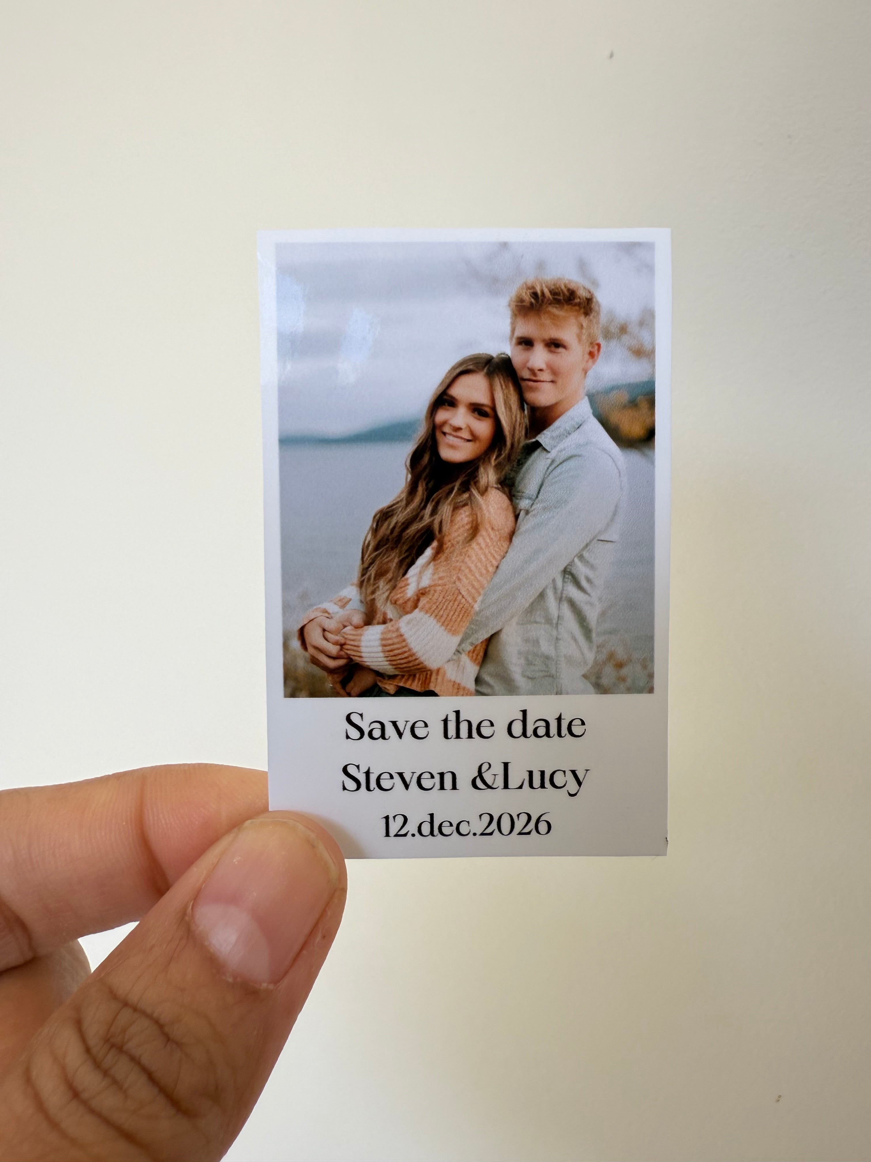 Save The Date magnets with personalised text