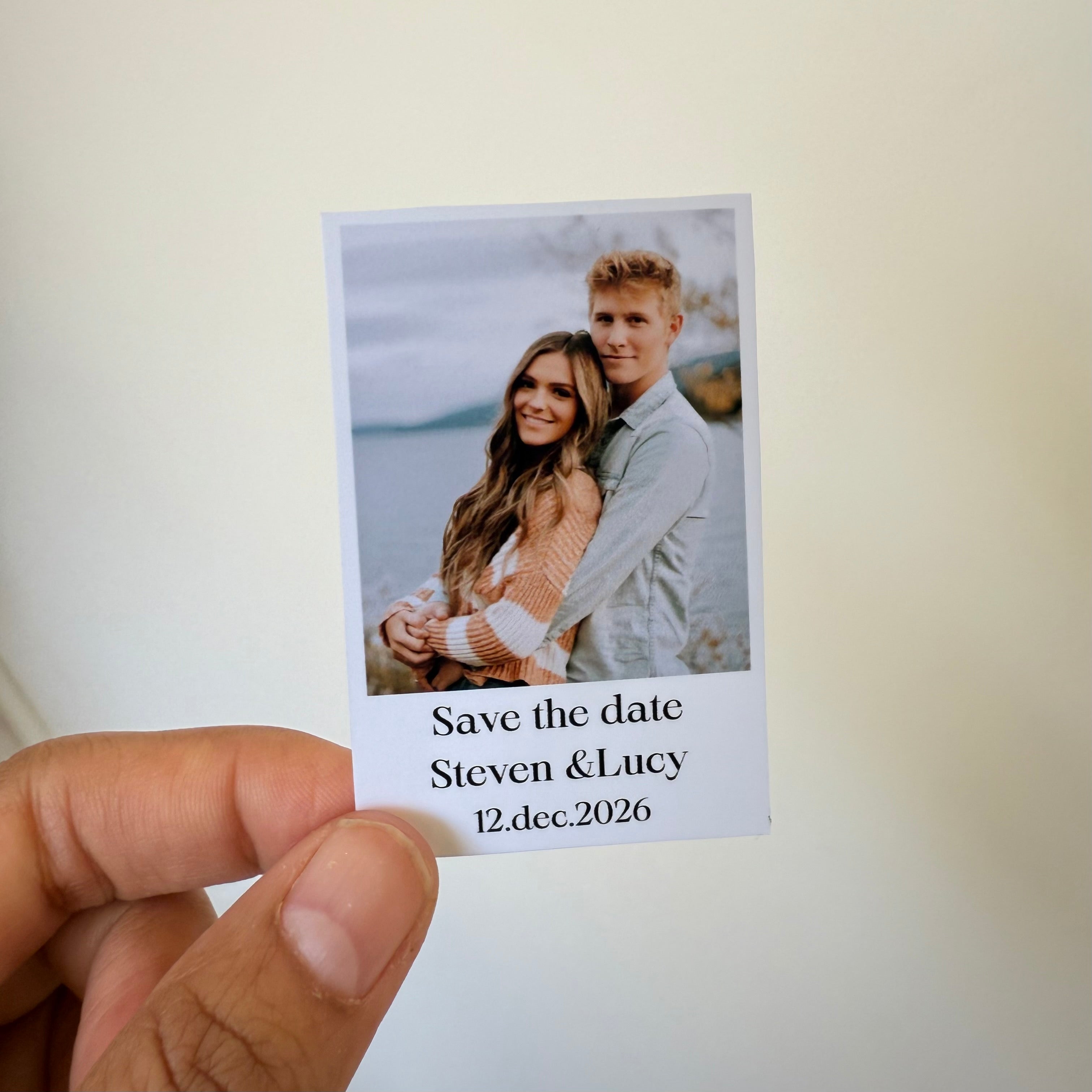 Save The Date magnets with personalised text