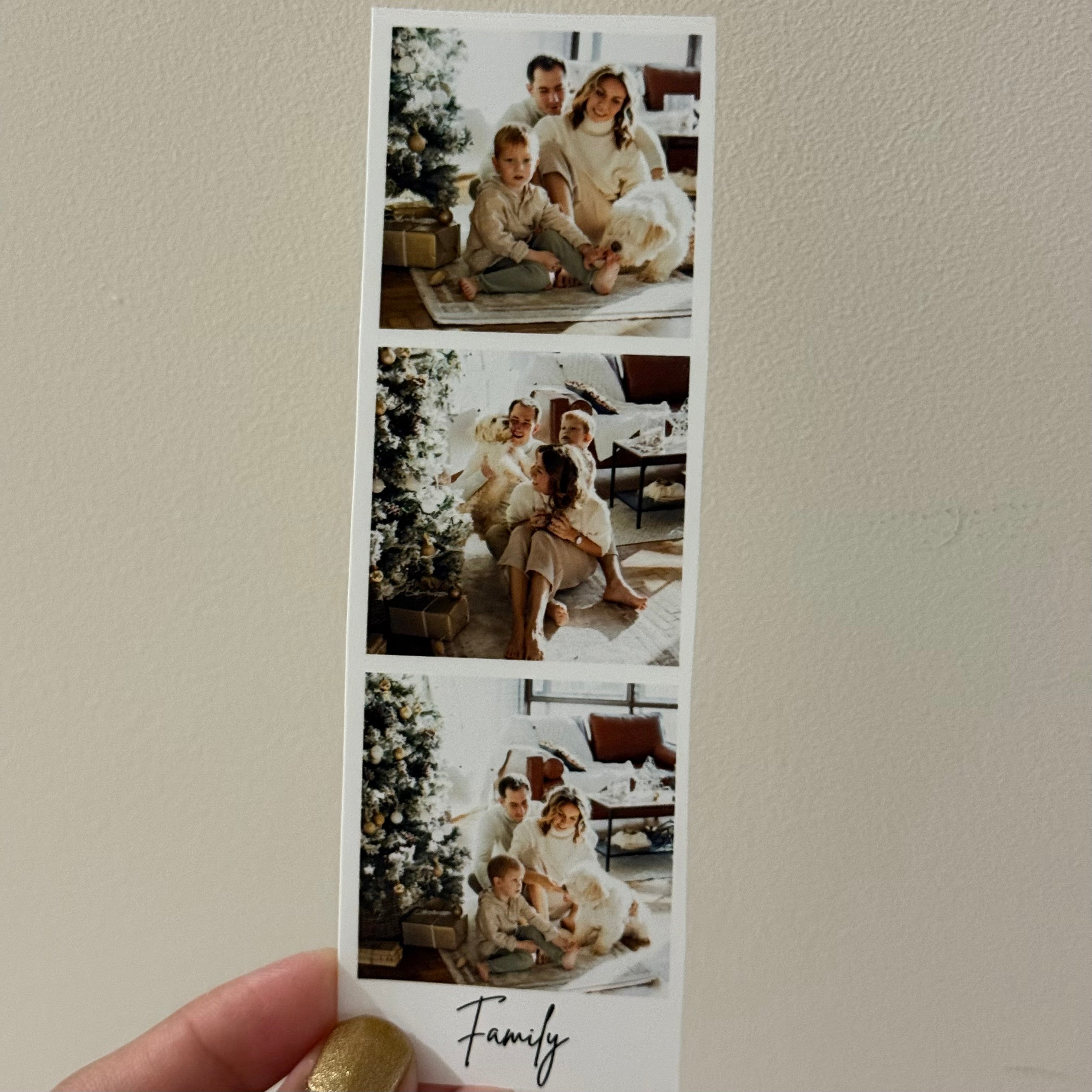 Custom Polaroid Strip Magnets with personalized text