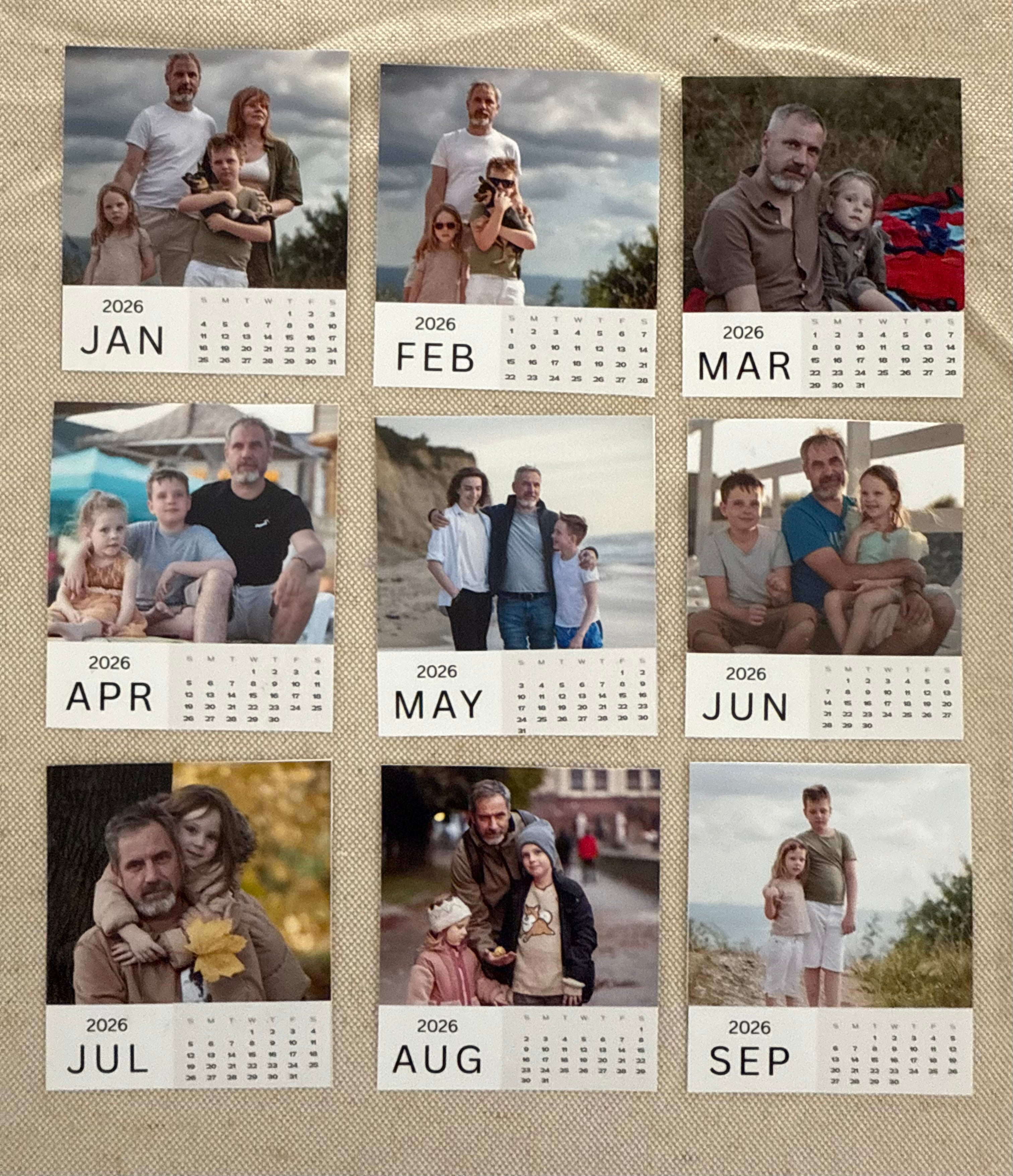 Custom Magnetic Calendar with Personalized Photos