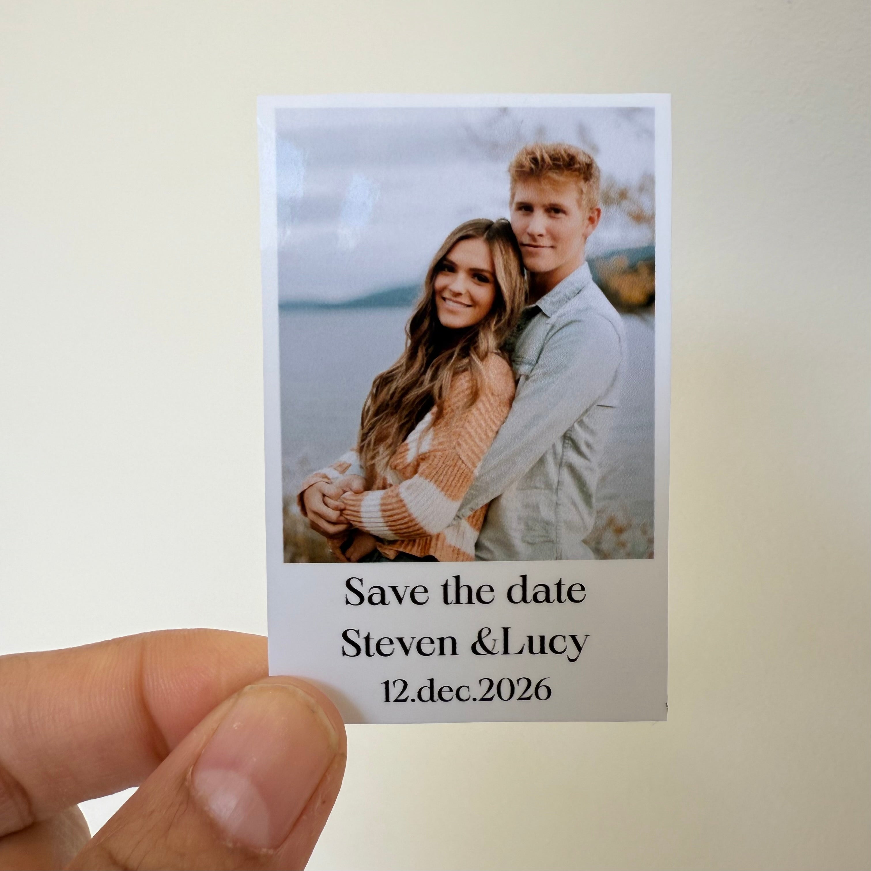 Save The Date magnets with personalised text